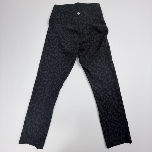 Lululemon Wunder Train High-Rise Crop 21" Formation Camo Deep Coal Multi Size 4 - Picture 3 of 8
